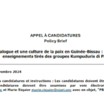 Promouvoir le dialogue et une culture de la paix en Guinée-Bissau : bonnes pratiques et enseignements tirés des groupes Kumpuduris di Paz