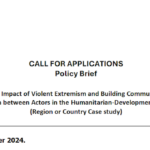 Call for Applications:- Mitigating the Impact of Violent Extremism and Building Community Resilience: Evaluating Cooperation between Actors in the Humanitarian-Development-Peacebuilding Nexus